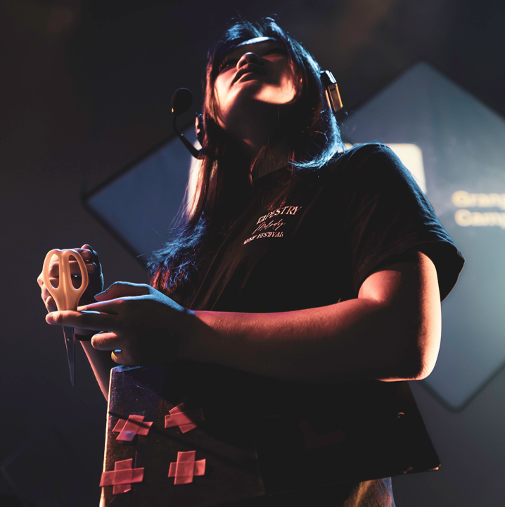 Image of a Digital Media & Production Crew member working at an event